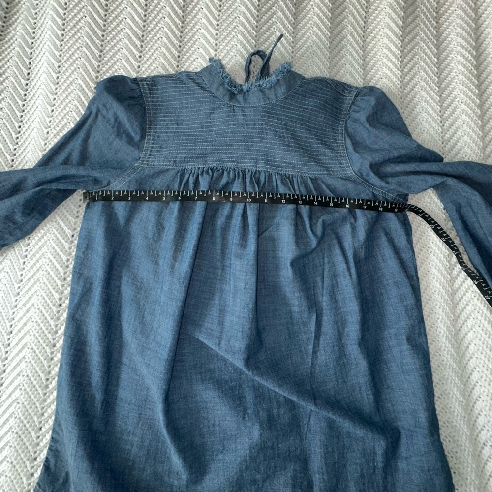 Women's Gap Tie Back Denim Chambray Top - Size M/T - Picture 7 of 8